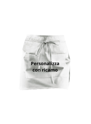 Grembiule Classico Apron Corto Ricamato