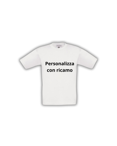 T-Shirt Bambino B&C 190g Manica Corta Ricamata