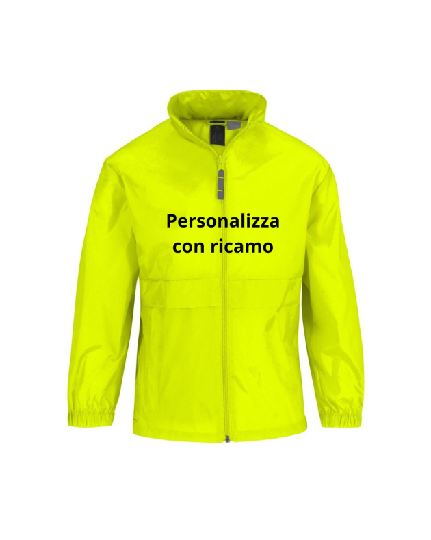 Kway Impermeabile Bambino B&C Ricamato