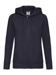 Felpa Donna Zip e Cappuccio Ricamata