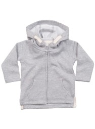 Felpa Zip/Cappuccio Baby Ricamata