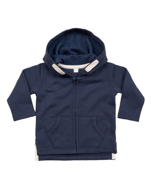 Felpa Zip/Cappuccio Baby Ricamata